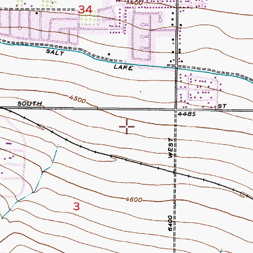 Topographic Map of Brookfield, UT