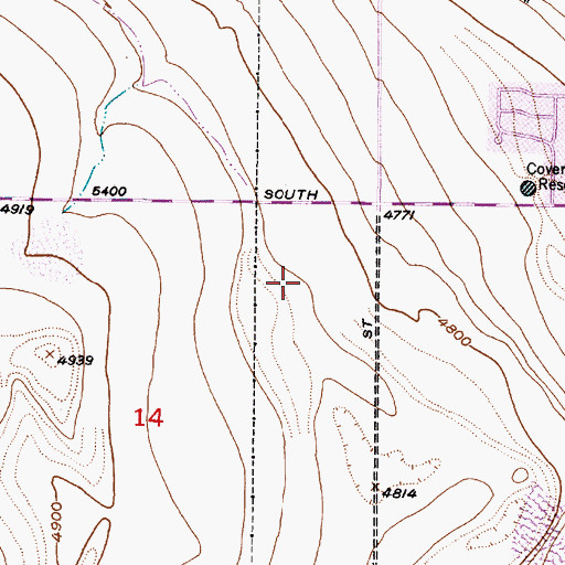 Topographic Map of Chateau Village, UT