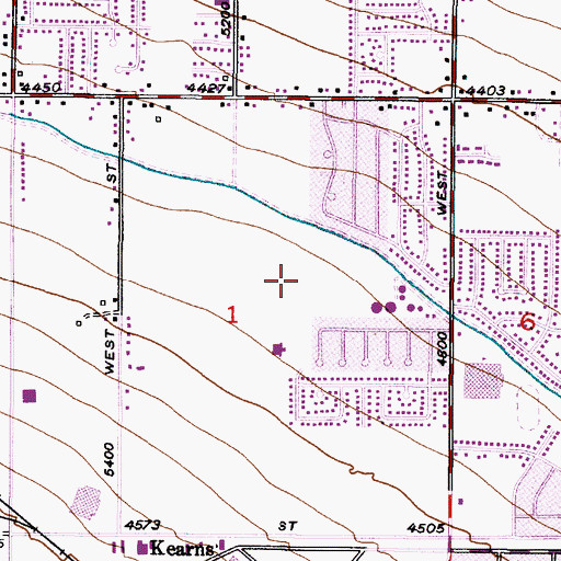 Topographic Map of Cherrywood Village, UT
