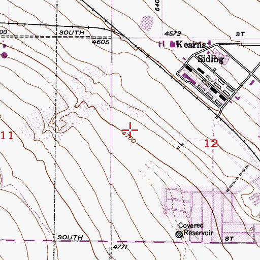 Topographic Map of Creekview, UT