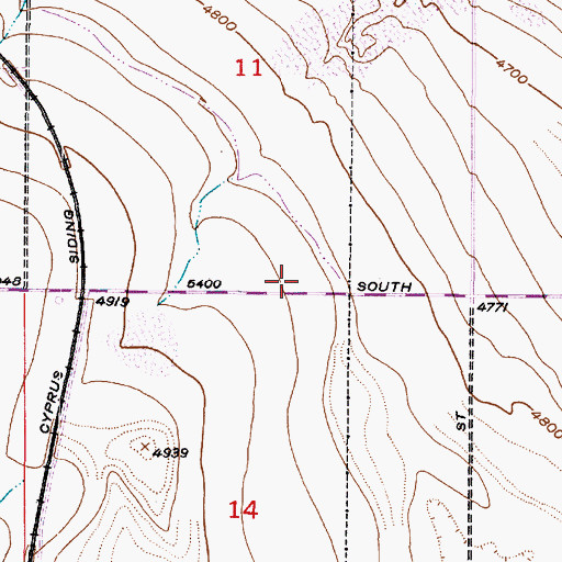 Topographic Map of Crestview, UT