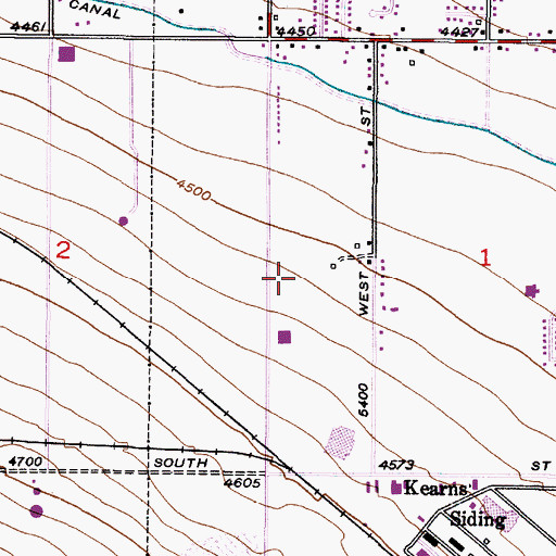 Topographic Map of Deerfield Meadows, UT
