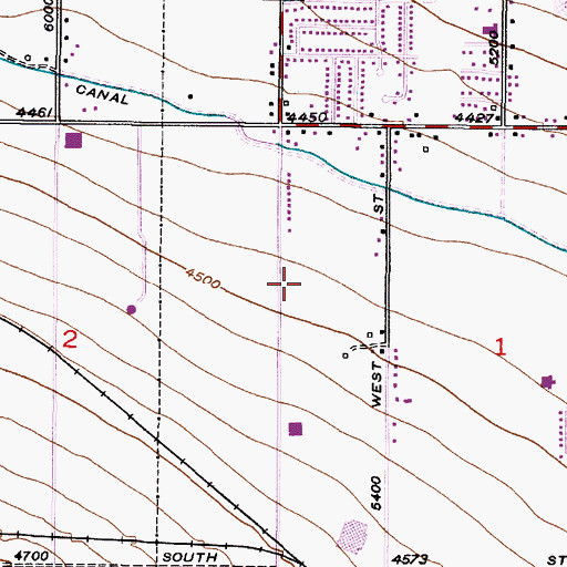Topographic Map of Deerfield, UT