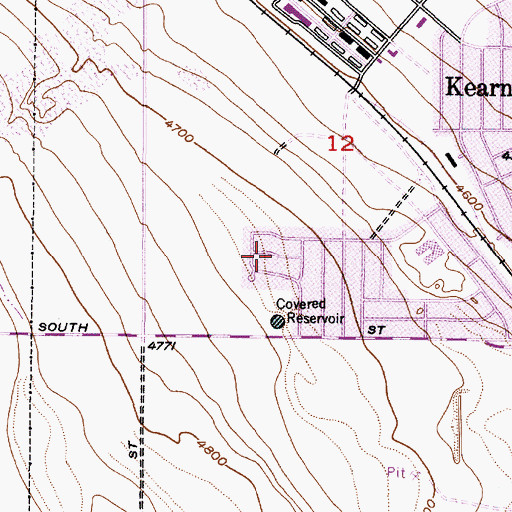 Topographic Map of Dublin Town, UT