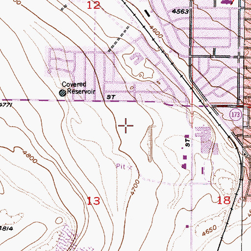Topographic Map of Indian Village, UT