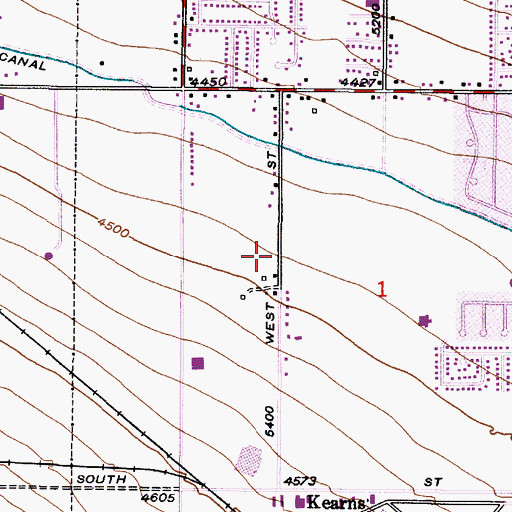 Topographic Map of Mac Sweeney Estates, UT