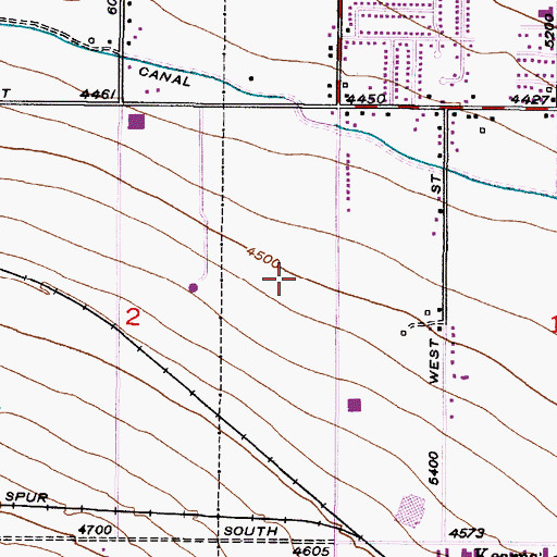 Topographic Map of Sunset Hills, UT