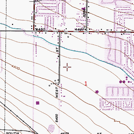 Topographic Map of Woodledge, UT