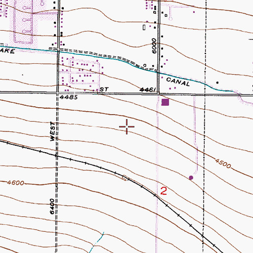 Topographic Map of West Hills Number 2, UT