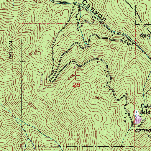Topographic Map of Forest Home, UT
