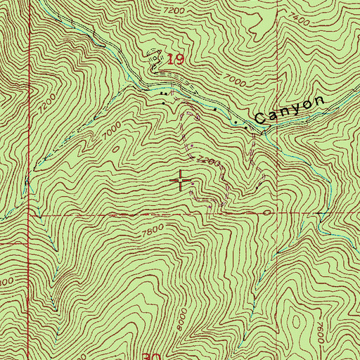 Topographic Map of Lost Acres, UT