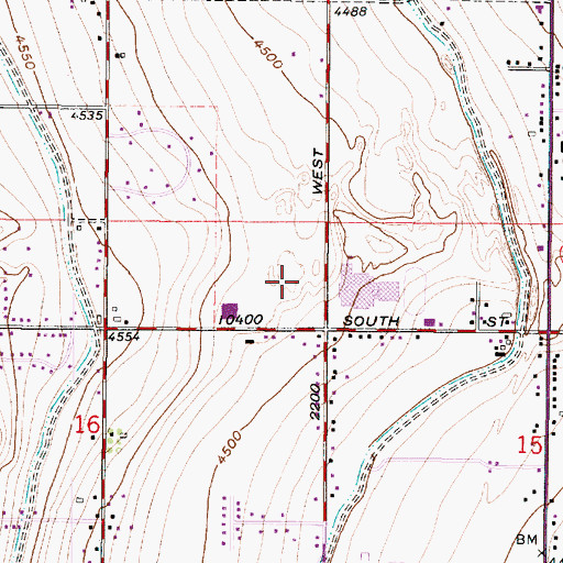 Topographic Map of South Jordan Heights, UT