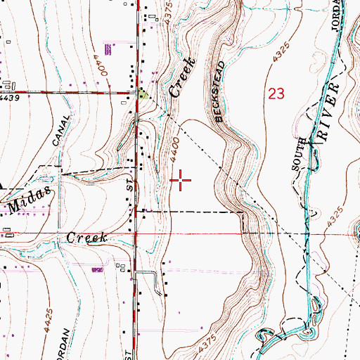 Topographic Map of Clover Ridge, UT