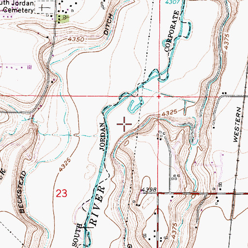 Topographic Map of Leavitt Acres, UT