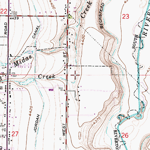 Topographic Map of Summerhill Estates, UT