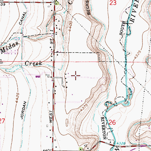Topographic Map of River Vista Estates, UT