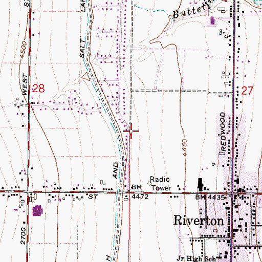 Topographic Map of Glen Aire, UT