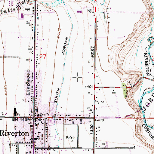 Topographic Map of River Haven Estates, UT
