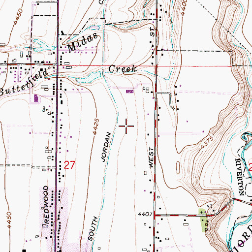 Topographic Map of Salishan, UT