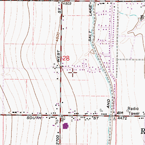 Topographic Map of Walker Estates, UT