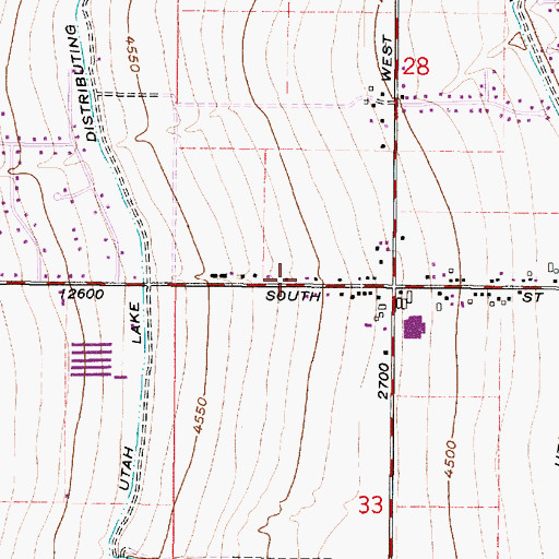 Topographic Map of Riverton Gardens, UT