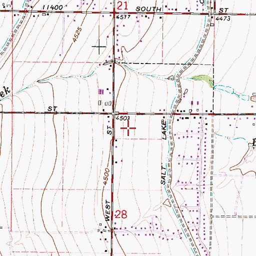 Topographic Map of Westfold, UT