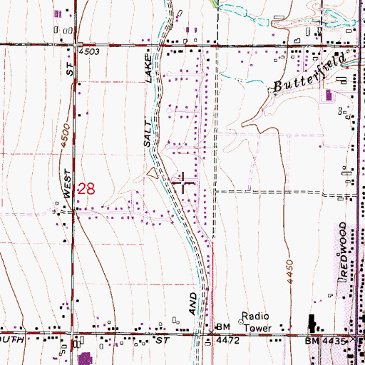 Topographic Map of Wiechert Estates, UT