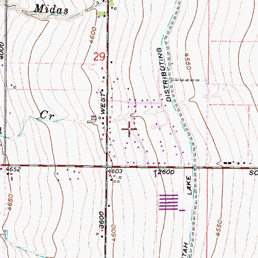 Topographic Map of Riverton Meadows, UT