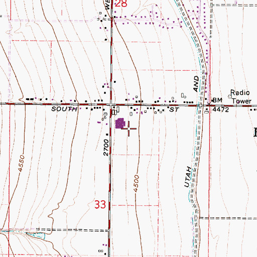 Topographic Map of Riverton Heights, UT