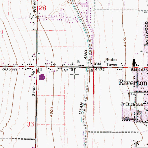 Topographic Map of Riverton Majestic Village, UT