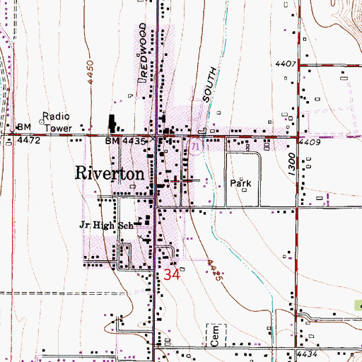 Topographic Map of Park Avenue, UT