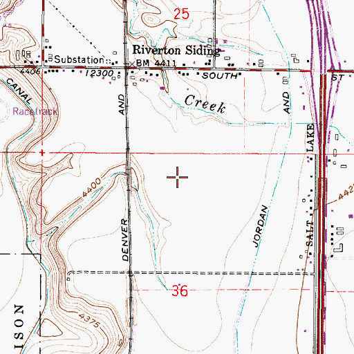 Topographic Map of Greenfield Farms, UT
