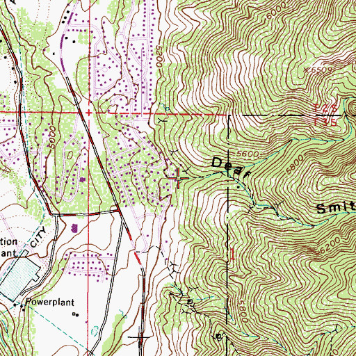 Topographic Map of Golden Hill Canyon, UT