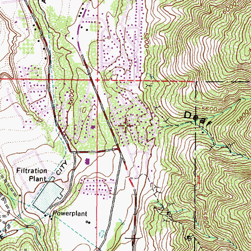Topographic Map of Golden Hills, UT