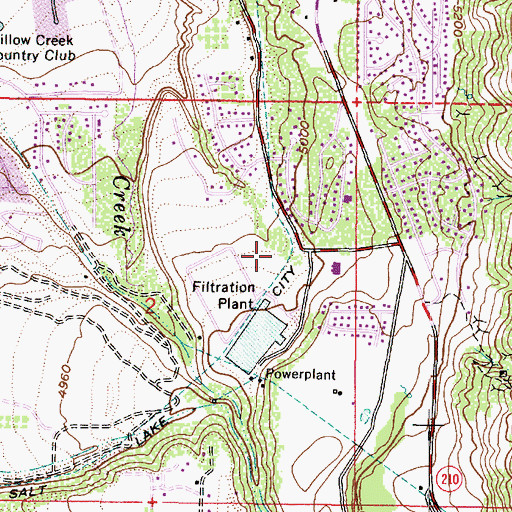 Topographic Map of Golden Oaks, UT