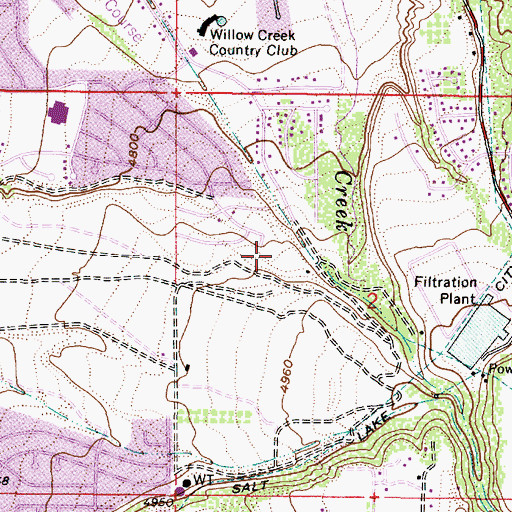 Topographic Map of Willowcreek, UT