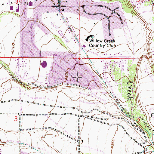 Topographic Map of Willow Creek Estates, UT