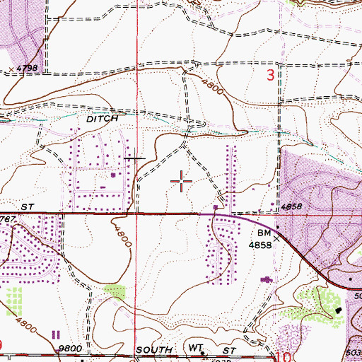 Topographic Map of Alta Canyon Village, UT