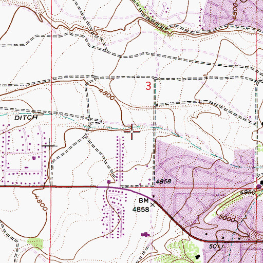Topographic Map of Fox Fire, UT