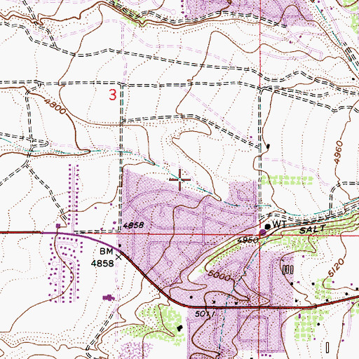 Topographic Map of Quail Hollow, UT