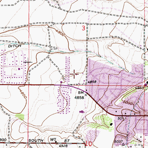 Topographic Map of Sage Crest, UT