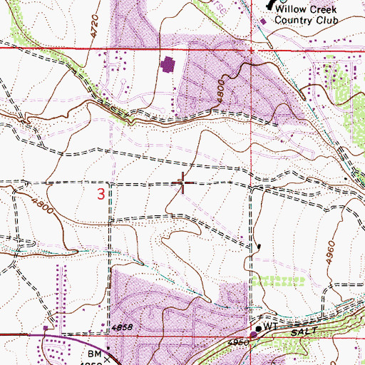 Topographic Map of Willow Creek Heights, UT