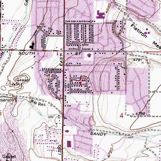 Topographic Map of Belmont Heights, UT