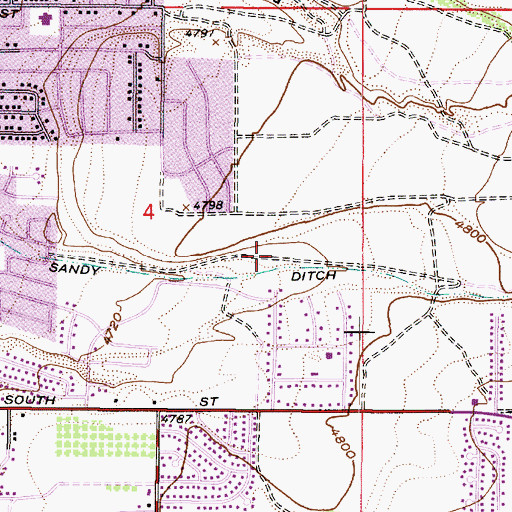 Topographic Map of Canyon Village, UT