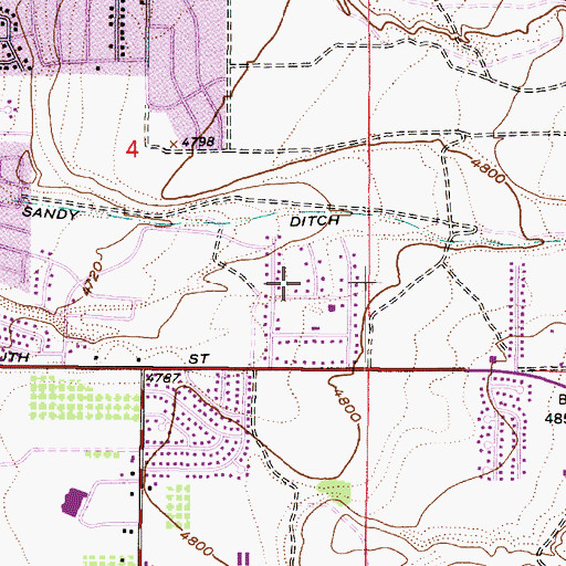 Topographic Map of Montana Ranchos, UT