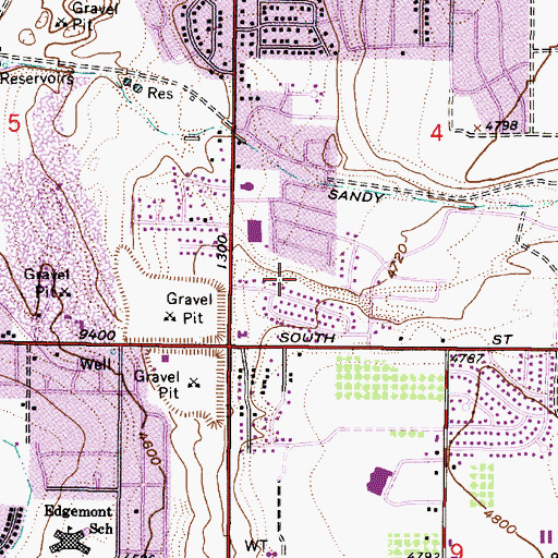 Topographic Map of Silvercrest Mesa, UT