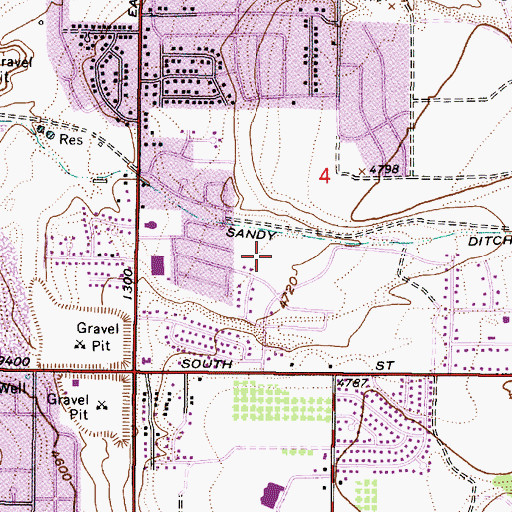 Topographic Map of Silver Mountain Estates, UT