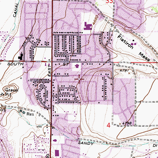 Topographic Map of Steeple View, UT