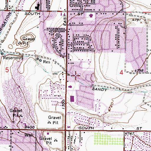 Topographic Map of Vineyard Glen, UT