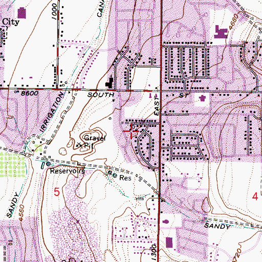 Topographic Map of Granite Mesa, UT